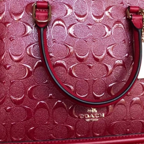 Coach Sierra and wallet set red embossed leather - Picture 3 of 6